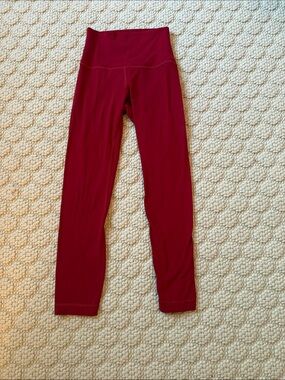 Lululemon High-Waist Red Leggings